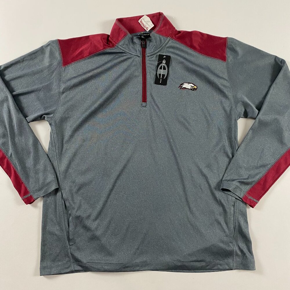 NWT Boston College Eagles Champion 1/4 Zip Pullover Mens XL Gray Sweater Quarter